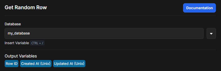 Example of Get Random Row Block